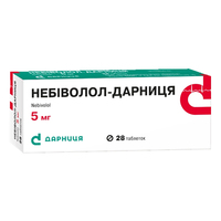 Небиволол-Дарница таблетки по 5 мг 28 шт. (14х2)