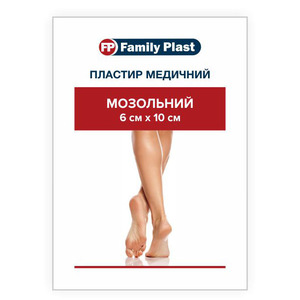 Лейкопластир FP Family Plast мед. мозольний 6см*10см №1