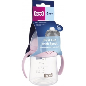 Кружка-непроливайка Lovi 35/353 с носиком розовая 150 мл