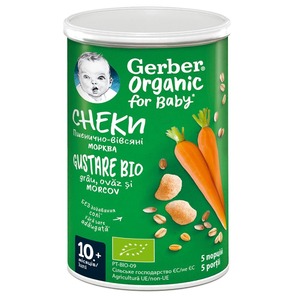 Снеки Gerber Органік Пшенично- вівсяні морква 35г