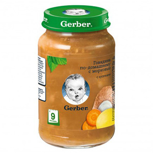 Пюре Gerber Рагу с говядиной 190г