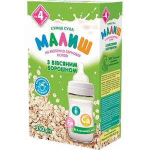 Смесь Малюк сухая на молочно-зерновой основе с овсяной мукой 350г