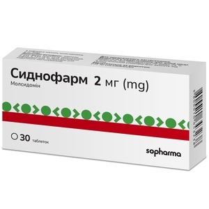 Сиднофарм таблетки по 2 мг 30 шт. (10х3)