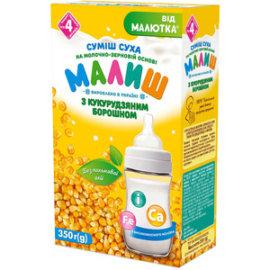 Смесь Малюк сухая на молочно-зерновой основе с кукурузной мукой 350г