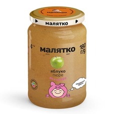 Пюре Малятко яблоко стекло 180 г