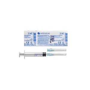 Шприц 3-х комп. с 2-мя иглами 23G (0,6х25мм) 2мл №1 Arterium