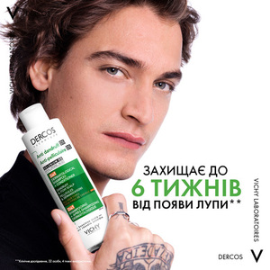 Шампунь-кондиционер Vichy Деркос 2в1 против перхоти для всех типов волос 200 мл