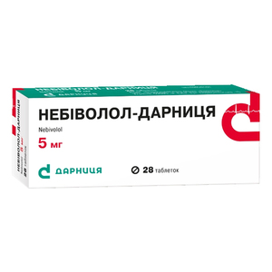 Небіволол-Дарниця таблетки по 5 мг 28 шт. (14х2)