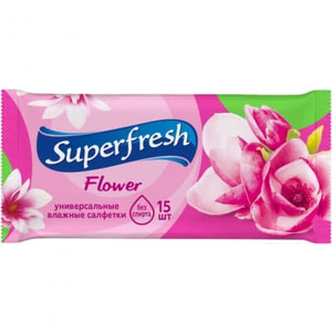 Серветка ФрешБері Super Fresh волога в асортименті №15