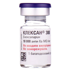 Клексан 300 розчин для інєкцій 10000 анти-Ха МЕ/мл по 3 мл у флаконі 1 шт.