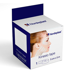 Пластырь NORDEPLAST Кинезио тейп медицинский 5см*5м белый