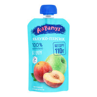Пюре Карапуз яблуко-персик 110г пауч