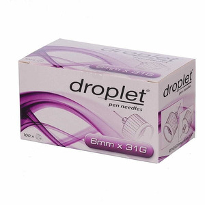 Игла Droplet для шприц-ручки 6*0,25мм 31G №100