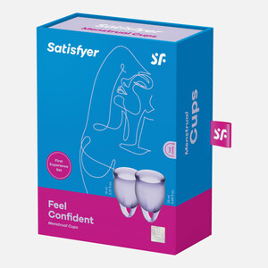 Набір менструальних чаш SATISFYER FEEL CONFIDENT фіолетові 2 шт.