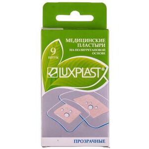 Лейкопластырь LUXPLAST полимерный ПРОЗРАЧНЫЕ полиур. 38х38 мм №6 + 50х72 мм №3
