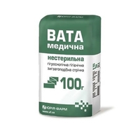 Вата Юрия-фарм н/стер. 100 г №1 зиг-заг