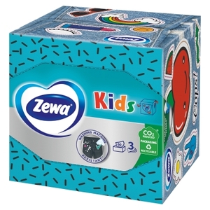 Серветки Zewa Kids Зоо Куб 3-шарові сухі №60