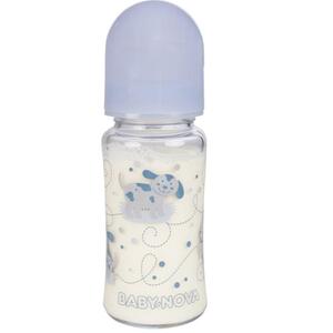 Бутылочка Baby-nova 3960186 стекл.шир.горл.Декор 230мл
