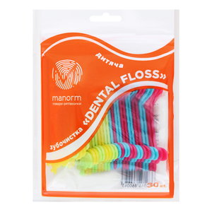 Зубочистка с ниткой Манорм детская №30
