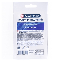 Лейкопластырь Family Plast мед. ткан. осн. 6см*10см