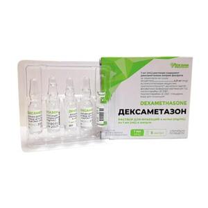 Дексаметазон розчин для інєкцій 4 мг/мл в ампулах 1 мл 5 шт. - Лекхім