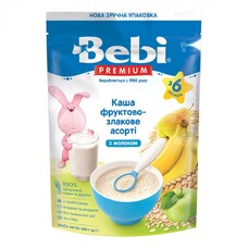 Каша Bebi Премиум молочная Фруктово-злак. ассорти с 6 мес 200г