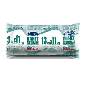 Пакет перевяз.мед.стер.з двома подушечками 13*11см Білосніжка