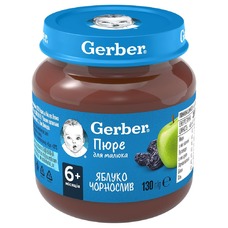 Пюре Gerber Яблуко і чорнослив 130 г Пюре Gerber Яблуко і чорнослив 130 г