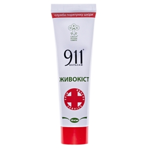 Бальзам 911 Живокост туба 100мл ГринФарм