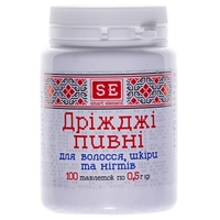 Дрожжи пивные для волос, кожи, ногтей Фармаком 0,5г №100
