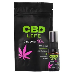 Каннабидиол CBD life масло 10% спрей флак. 10мл Мята