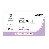 Викрил 2/0 W9452 M5 USP2 игла кол.Taper Point 48мм 1/2 круга 90см