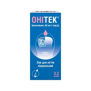 Онітек лак д/нігтів 80мг/г 3,3мл у флак. скл.