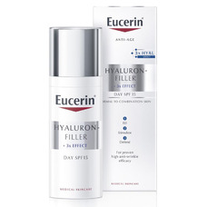 Крем Eucerin 63924 Гіалурон-Філлер +3x Ефект денний легкий проти зморшок SPF15 50мл
