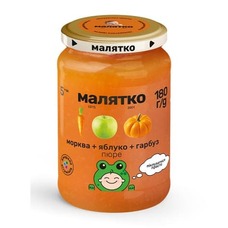 Пюре Малятко морковь-тыква-яблоко стекло 180 г