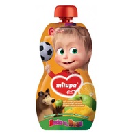 Пюре Milupa МВ фруктовое Яблоко,Манго,Апельсин,Морковь с 6 мес 100г (пауч)