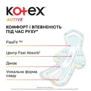 Прокладки Kotex Active нормал с крылышками №8