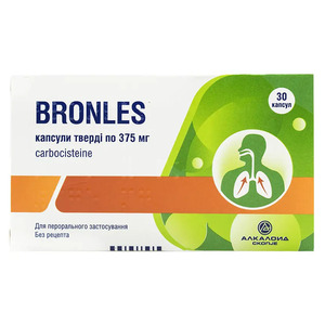 Бронлес капсули по 375 мг 30 шт. (10х3)