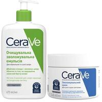 Набор CeraVe Бом Рождественский 2024 (увл.очищ.эмульсия + увл. крем)