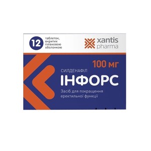 Инфорс таблетки по 100 мг 12 шт. (4х3)
