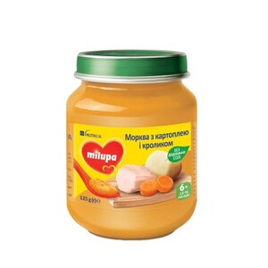 Пюре Milupa Морковь с картофелем и кроликом с 6 мес 125г