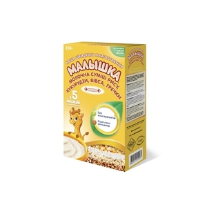 Каша Малютка Молочная риса/кукурузы/толокна/гречки с 5-ти мес 250 гр