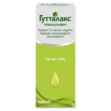 Гутталакс пикосульфат капли 7.5 мг/мл по 30 мл во флаконе 1 шт.