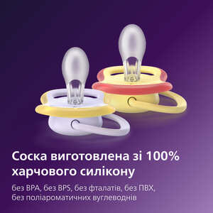 Пустушка Avent 087/04 Ultra Air дівчинка 0-6 міс 2шт