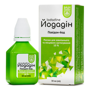 Йодадин раствор 10% по 30 мл во флаконе