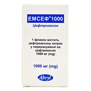 Эмсеф порошок по 1000 мг во флаконе 1 шт.