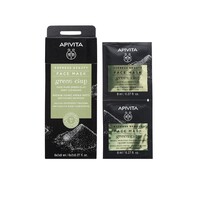 Маска Apivita EXPRESS BEAUTY с зеленой глиною глубокого очищения 2х8 мл