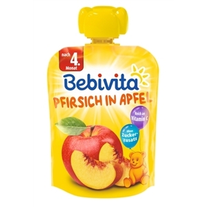 Пюре Bebivita 19053 Персик-яблоко 90г пауч