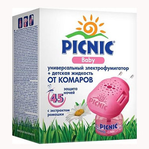 Электрофумигатор PICNIC Baby + жидкость от комаров 30мл 45ночей