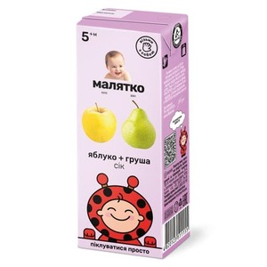 Сок Малятко яблоко-груша ТП 200 мл